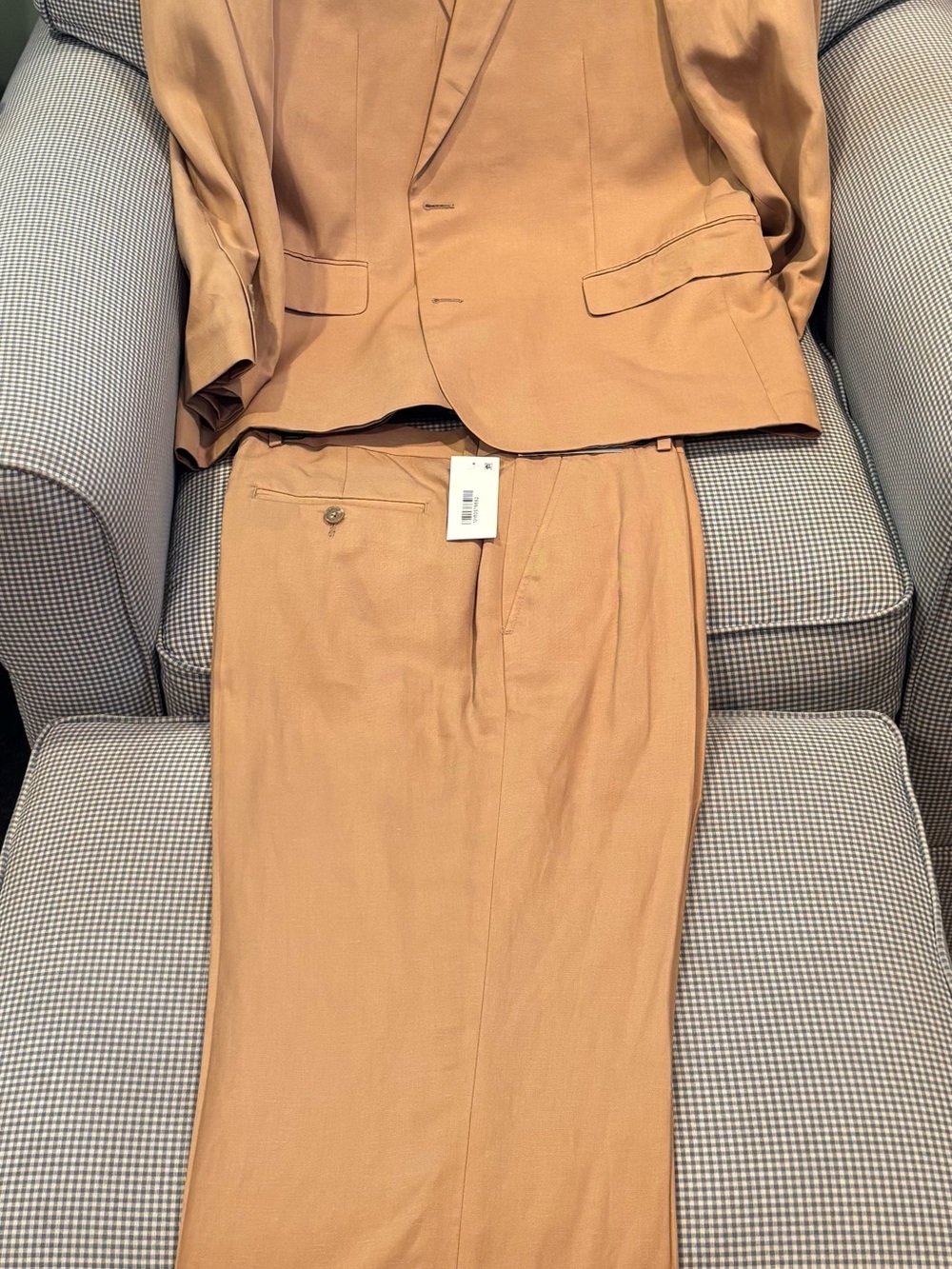 jf j.ferrar Men's Tan Two-Piece Suit - Light Brown Finish